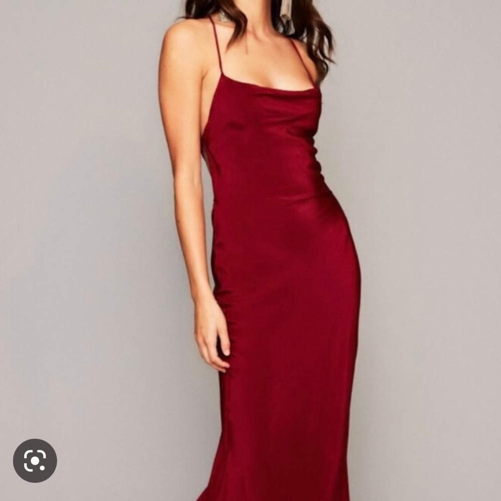 Stone cold fox red silk dress Size 1!